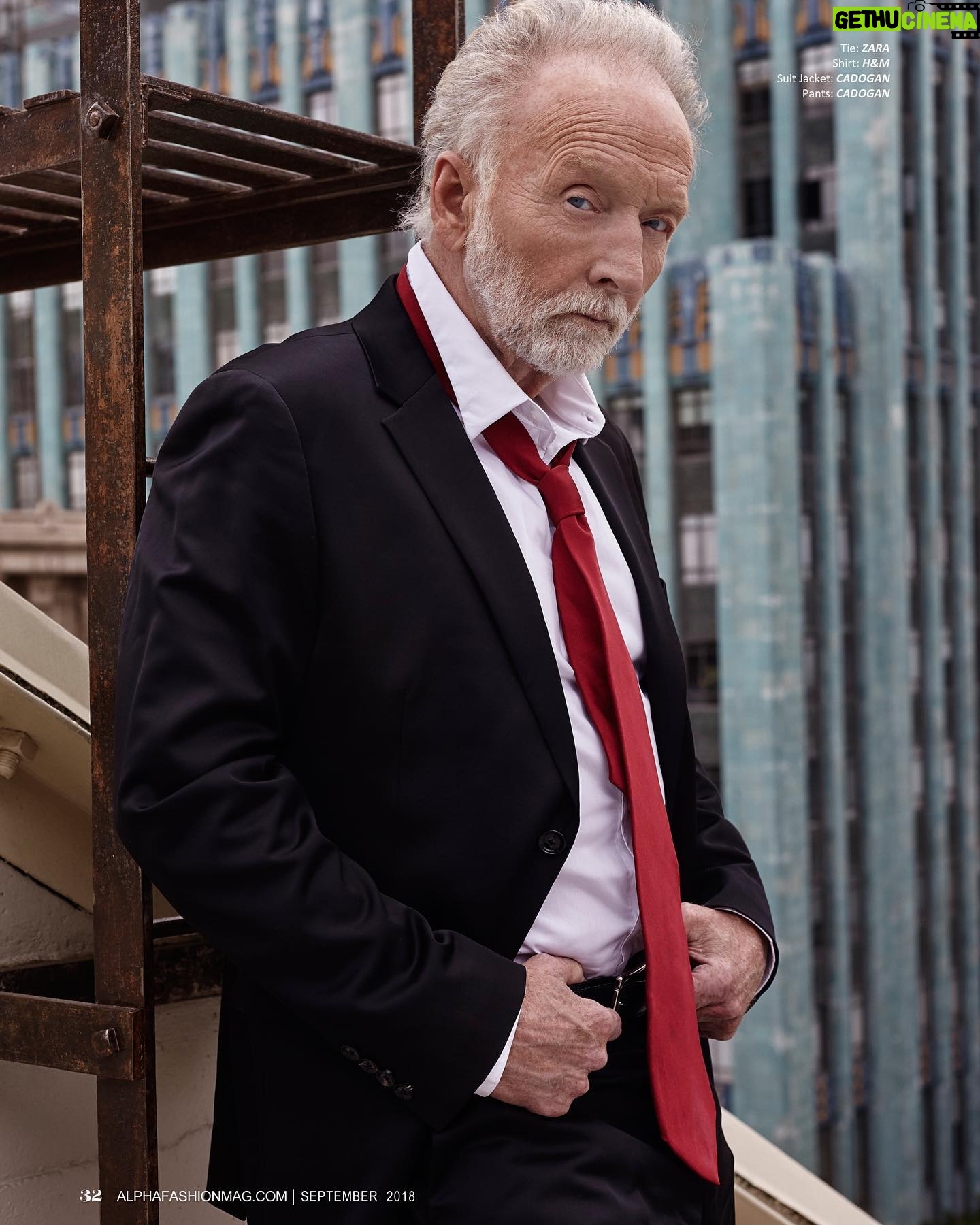 Tobin Bell - 2.4K Likes - Something about shooting on city rooftops is just fun...feels so Brooklyn-esque. Sporting a stark red tie, like my boy "Billy the puppet". Photo by @fabienmartorell for @alphafashionmagazine.