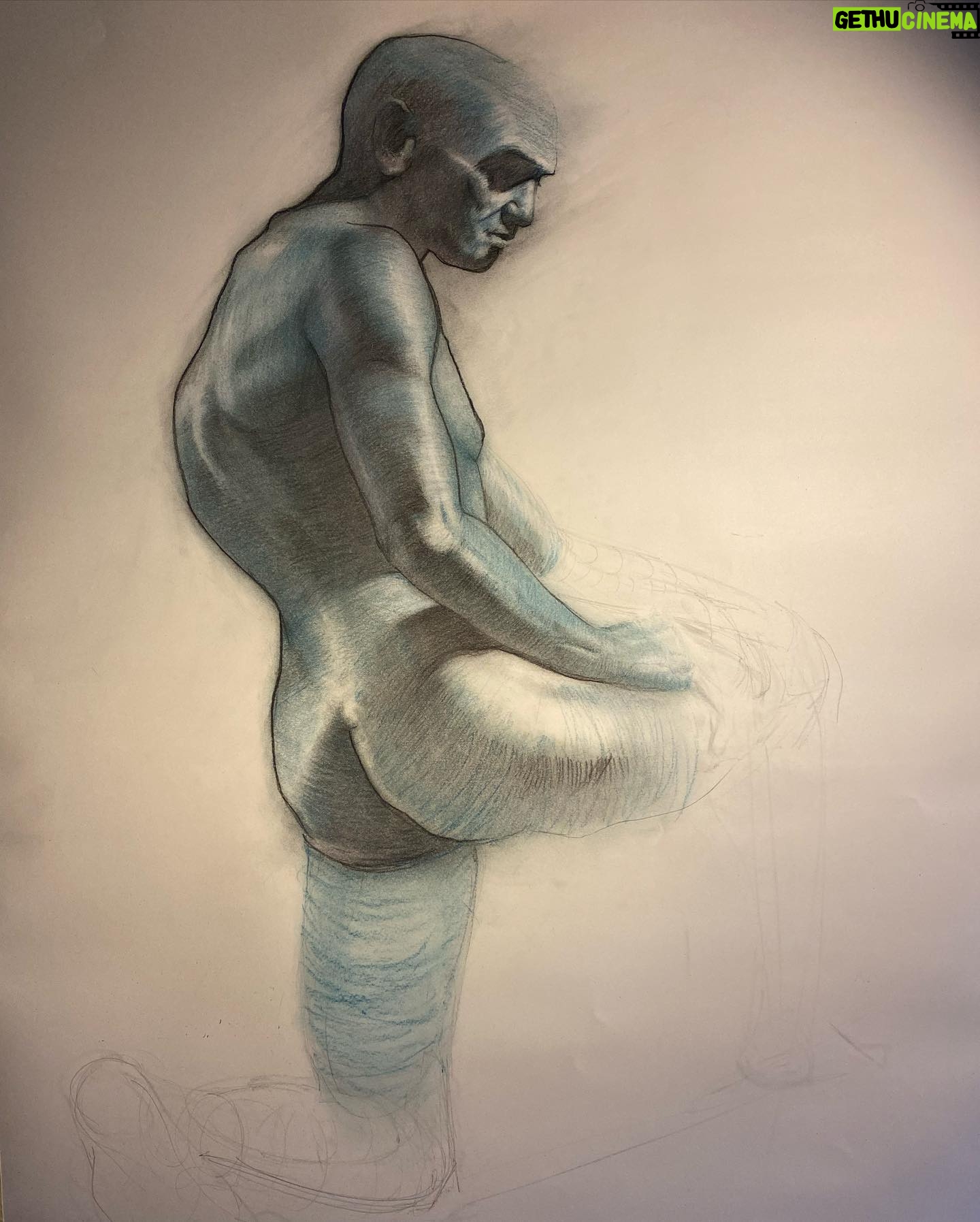 Toby Regbo - 37.5K Likes - Lockdown drawings part 2. The nude dude edition 💫