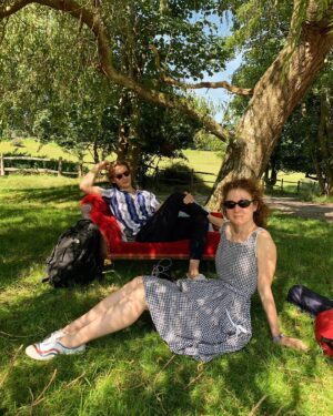 Toby Regbo Instagram - Glading at Byline fest 🌳🌳🌳
