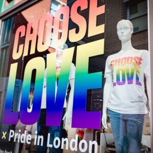 Toby Regbo Instagram - Me and mr @bowerjamie at the opening of the new #chooselove shop last night. For #pride2018 @helprefugeesuk are joining forces with Say It Loud who provide support for LGBT refugees and asylum seekers. I’ll be in the shop on Monday helping out and selling these lovely tees. You can also get yours today on @asos. All profits raised are heading straight to a wonderful cause! The shop address is 9 Mercer Street. Photo credit @rickydarkophotography photography