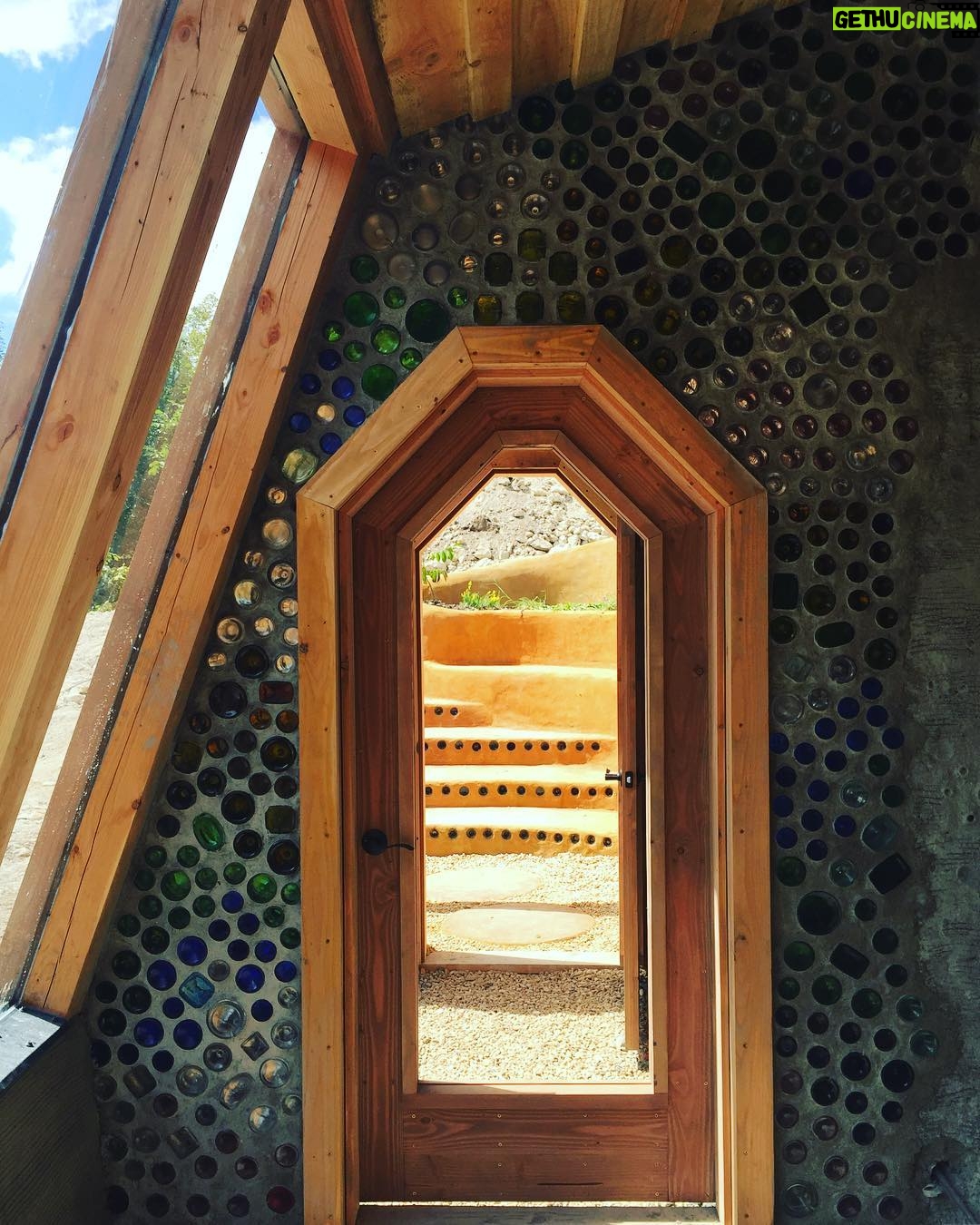 Toby Regbo - 30.2K Likes - Bottle wall and stairs in the brand new Earthship.