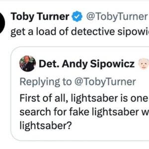 Toby Turner Instagram - fake light sabers could be a million dollar market @georgelucasofficial