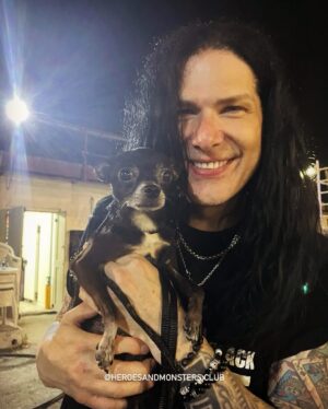 Todd Kerns Instagram - Met this handsome fellow in Rome one the @heroesandmonstersband Raw.  Power Summer Tour 2024 His family @heroesandmonsters.club are good friends of ours therefore he’s a good friend of mine too! I hope you are having an amazing day. The new week is upon us so let’s make it a good one. I’m so excited to be finally going to Deadpool/Wolverine today. Back on the road to Minnedosa outside of Winnipeg on Sunday with @toquerocks Can’t wait. Cornstock was so damned good that I can’t wait to do it again. Life is good. Go take a huge bite out of it. Happy Monday!