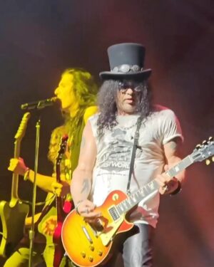 Todd Kerns Instagram - It’s all looking in the rear view now. Always On The Run from the final show of the tour @zenith_paris People wonder why we are playing a Lenny Kravitz song. I’m always surprised people don’t remember Slash cowrote it. He’s in the video. Lenny even calls out “Slash!” before the solo. On the album. On the final recording. Seems pretty frozen in history to me. I saw Lenny play in 1991 supporting the Mama Said album and he rendered the band he was opening for invisible. It has been my honor to sing this song in recent years. This, Doctor Alibi and a handful of deep cut Use Your Illusion 1 songs. It has been my pleasure to serve. Hope to see you next time out. Don’t forget May 17th I’ll be playing with my friends in Las Vegas @vampdvegas That’s just over two weeks away! Sounds fun to me! There’s always something to look forward to! #smkc #slash #brentfitz #franksidoris #lennykravitz #alwaysontherun #paris #france #zenith