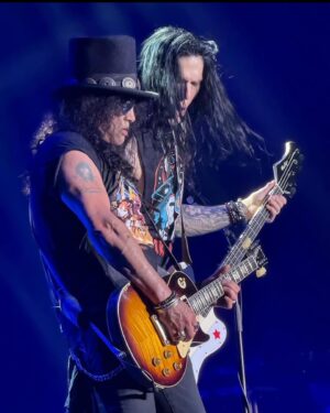 Todd Kerns Instagram - Me and the big DAWG rockin’ out somewhere. I’m on route to the Czech Republic to rock with my @blacksonicpearlsofficial homies @metalfest.cz May 31st! Hope to see some familiar faces. I’ll certainly be seeing fellow Vegas alumni @5fdp like the great @5fdpchriskael and @hoogieontheroad Have an amazing Thursday wherever YOU are! #slash #smkc