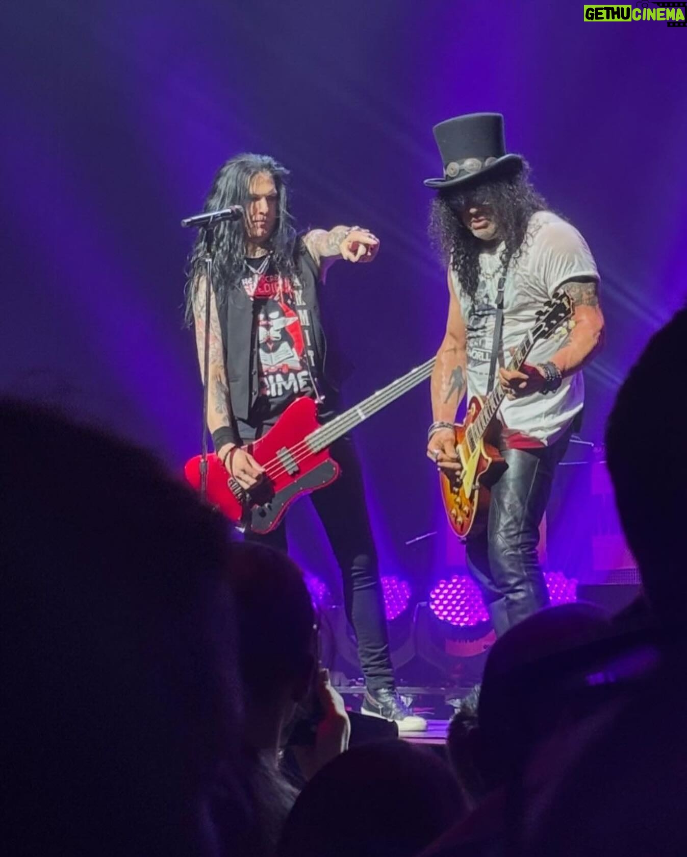 Todd Kerns - 2.7K Likes - Hey I know that dude. Don’t tell me! Brother Slash and I at the final show of the SMKC The River Is Rising: The Rest Of The World Tour 2024 in Paris, France. I could be wrong. I often am. Go see brother Slash on his blues tour with @tash_neal @theteddyzigzag @johnnygriparic @mmjerome and a whole lot more. Super bad ass. Wish I could but I’ll be in Italia with @heroesandmonstersband then off to Canada for @toquerocks summer. But first TONIGHT I’ll be @hrcvegasstrip with the @rock_vault posse for one last show before summer tour shenanigans. I’ll be back. I always come back. Wishing you a very happy weekend. Happy Saturday! #smkc #slash #ontour Photo by @musenovember !