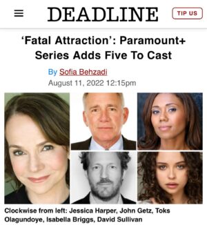 Toks Olagundoye Instagram - Oh, hi 
•
Story by @deadline 
•
#FatalAttraction #Reboot #Chuffed