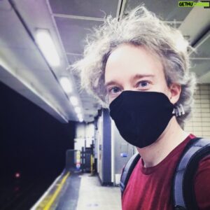 Tom Scott Instagram - Had to take the Tube for the first time in a few months, and, yeah, I should probably get this lockdown hair sorted. Although if this train hits 88mph...