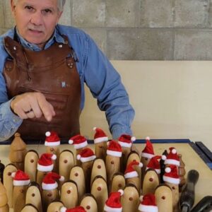 Tom Silva Instagram - I may have gotten a little carried away turning penguins 🤣 

#demilovato #thatsteddyandthatsalsoteddy #woodturnersofinstagram #woodturning #woodworkingproject #lathe #turning #woodworking #woodworkingcommunity #humor #christmascrafts #christmas2022