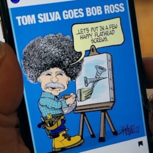 Tom Silva Instagram - Thanks for the Halloween costume inspiration!  @artbydougadams 🤣 

#halloween #halloweencostume #happyhalloween #bobross #tomsilva #thisoldhouse #askthisoldhouse #woodworking #carpentry #boston #trades #ialreadydidit