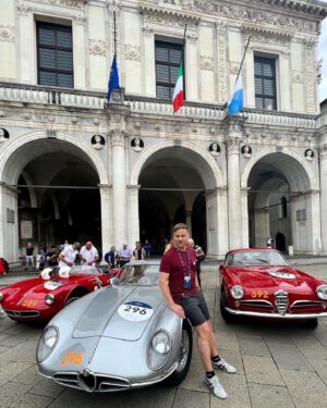 Tom Wlaschiha Instagram - Start of the legendary #millemiglia2023 
Team @alfaromeoofficial is going for the win 😉

Our car is an Alfa Romeo Sportiva 2000
from 1954 — only 4 of these were built

@alfa_romeo_de #millemiglia