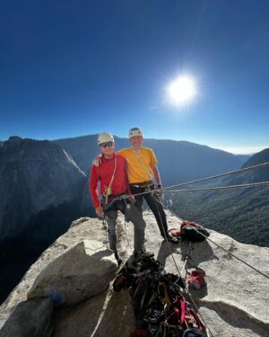 Tommy Caldwell Instagram - I have been involved in product design for a lot of companies over the years, but it’s pretty unique to have the CEO of the company be a truly badass adventurer that gets after it right along with the athlete team. It’s no surprise @corosglobal is innovating at an incredible rate these days and making the only tracking device that is truly functional for climbing. @lewiswu_ , I hope you are able to see your climbing  goal to free climb The Freerider through. That was a fun day on El Cap together, and I can’t wait for the new features we talked about. #exploreperfection
