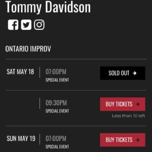 Tommy Davidson Instagram - NAP Time then SHOWTIME! See you tonight @ontarioimprov Be ready to LAUGH 😆 🎤🔥 Get your tix NOW SOCAL! #socal #comedy