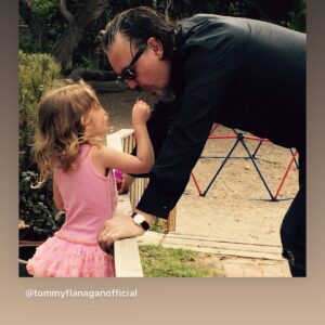Tommy Flanagan Instagram - My baby ‘3 years one day old’ this picture. 
The sweetest child ever born.  I’m home now with my baba my wee buddy my heart sole my life… my consigliere :) . 
Photo by my beautiful wife @dinalivingstonflanagan ♥️