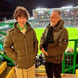 Tommy Flanagan Instagram - With my Godson @ethan.buffalo Hamilton at 
“Paradise” 
Glasgow Celtic CFC 🍀
‘After a slight altercation with a turnstile. @seanthomas52 
Fk all turnstiles!! 🐳 HH 🍀