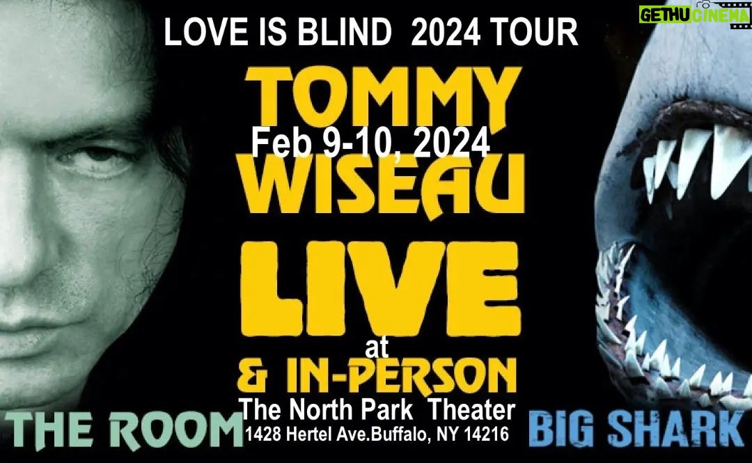 Tommy Wiseau - 736 Likes - BUFFALO, NY !!! YESTERDAY WAS SO MUCH FUN !!! I'LL BE SEEING YOU TONIGHT AS WELL !!! JOIN ME FOR SCREENINGS OF “BIG SHARK” & “THE ROOM” Q&A LETS TAKE PHOTOS TOGETHER !!!😎🏈🐶
*FEB. 10, 2024 / Q&A FOR EVERY SCREENING
northparktheatre website
Or type in Google: North Park theater Tommy Wiseau
TODAY !!!
NEW TW IN PERSON SCREENING ADDED FOR SAN FRANCISCO !!!
May 31 & June 1, 2024
BalboaMovies website
Or type in Google: Balboa Tommy in person
----------
TOMMY IN PERSON / London / Prince Charles Cinema / February 15, 16, 2023 /
***Google for ticket links !!!***
For example city name Tommy Wiseau in person..
"London Tommy Wiseau in person"
--------
***Follow my Facebook for IN PERSON TOUR SCHEDULE !!!!😎 (LOOK AT PINNED POST)***
For business / "The Room" screening / "Big Shark" screening email theroom@theroommovie.com
LETS CREATE MAGIC TOGETHER !!!😎🦈🐶