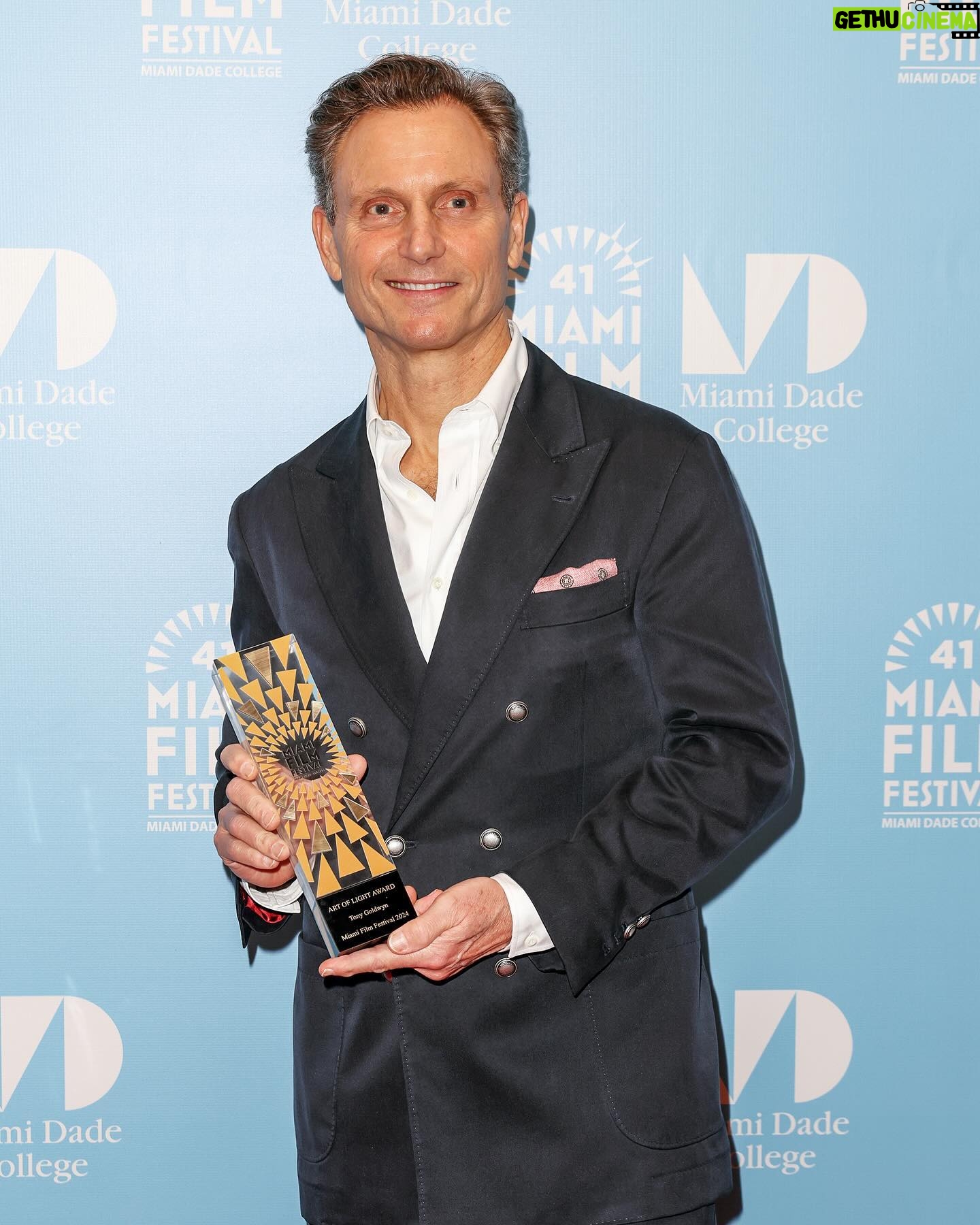 Tony Goldwyn - 10.6K Likes - Thanks #MiamiFilmFestival for choosing EZRA as your closing night film and for honoring me with the “Art of Light Award”! What a great city, what an incredible audience!!! 🙏🙏🙏 @miamifilm @ezramovie @bleeckerstfilms @brunellocucinelli_brand