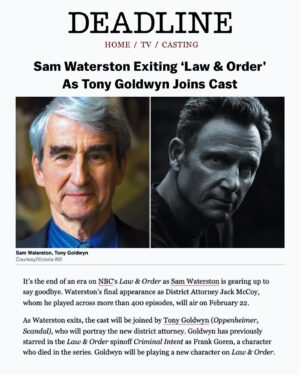 Tony Goldwyn Instagram - Some very large shoes to fill! First episode finished as DA Nicholas Baxter. Thanks to the L&O fam for being so welcoming! #LawAndOrder @nbc @wolfentertainment