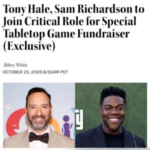 Tony Hale Instagram - Time for D&D!! @comicreliefus @critical_role @thesamrichardson @hollywoodreporter #rednoseday 11/28!