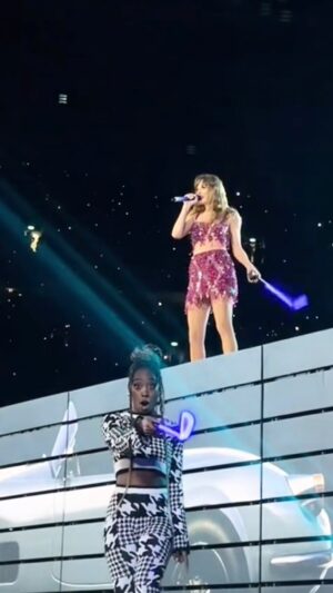 Tori Evans Instagram - May the 4th be with you…🙏🏾
.
.
.
Two great forces, Star Wars and Taylor Swift, come together this great day in a galaxy far, far, away…💫😉 #maythe4thbewithyou #happymaythe4th #1989 #taylorsversion #welcometonewyork