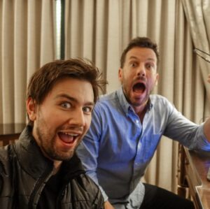 Torrance Coombs Instagram - Found an old picture of Craig Parker and I in an Irish hotel room circa 2016. #Reign