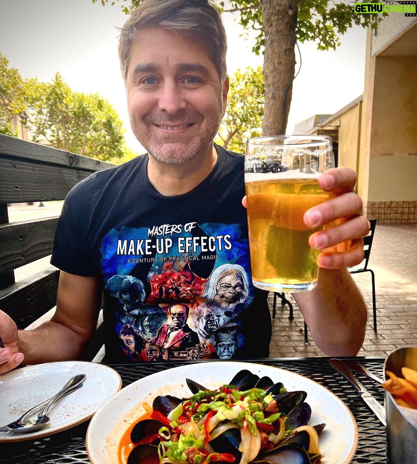 Tory Belleci - 3.2K Likes - Cheers to @hoops511 and @vintagegeekcentral on their book Masters of Make-up effects. Thanks for the t-shirt Howard! Miss you bud. #fxmakeup