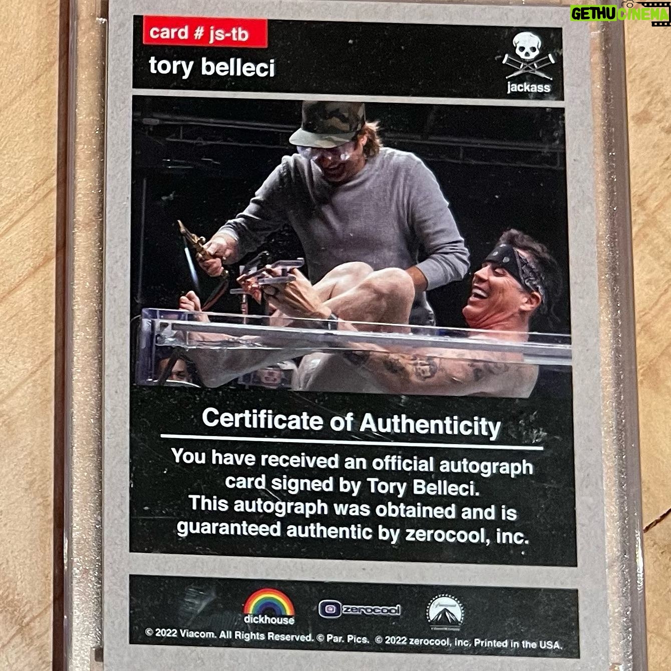 Tory Belleci - 3.3K Likes - So honored to be a part of the @jackass trading cards. Thanks @gorillaflicks & @johnnyknoxville Dreams can come true. 🤣