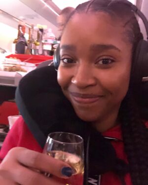 Toya Turner Instagram - SWIPE LEFT —— 2 YEARS AGO TODAY I was headed to Madrid, Spain 🇪🇸 to shoot Warrior Nun and was scared as 💩. This was the 2nd time in my entire life I was leaving the country 🇺🇸 and the 1st time I would be on screen for more than 2 minutes. I stopped at the airport store to get some comfort food to calm down - flaming hot Cheetos 🌶  and a ginger ale. And also some 💤quil to sleep the entire flight. And then I saw @kikilayne on W Mag. Suddenly I felt calm. Maybe it was because I knew her from Chicago or because she was fearlessly achieving her own dreams.  But flying 🦋into the unknown didnt seem scary anymore. I was crossing off a lot of things on my acting wish list . So I promised myself from then on I would enjoy every moment of this experience. I also didnt get the zzzquil. Because first class✈️!!! I’ll be giving a day by day recap of my Season 1 Experience 🥷🏾⚔️🙏🏾 STAY TUNED 💋

#blackgirlmagic #warriornun #flashbackfriday