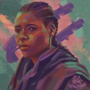 Toya Turner Instagram - I’m...🤭. Thank you @thezenanna #fanart #shotgunmary #warriornun #netflix #strongblackfemalelead