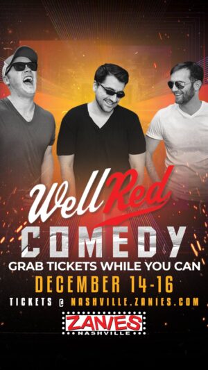 Trae Crowder Instagram - 🎄 THIS WEEKEND AT ZANIES
@officialtraecrowder (The Liberal Redneck), @coreyrforrester (The Buttercream Dream), and @drewmorgcomedy (The Ginger Ninjer) return to Zanies this weekend, December 14-16! VERY limited tickets are still available, so grab tix and join us for a Zanies holiday tradition! Calendar link in bio.
 
#nashville #musiccity #zanies #zaniesnashville #standup #comedy #comedyclub #jokes