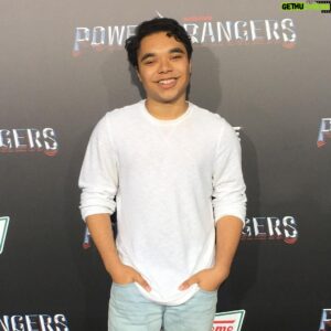 Travis Bryant Instagram - Cheesin at the #PowerRangersMovie premier🧀 It's Morphin Time! ⚡️