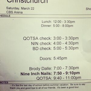 Trent Reznor Instagram - Thank you so much Australia and New Zealand.  Thank you #qotsa #brodydalle  let's do this again.