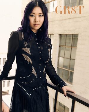 Tricia Fukuhara Instagram - Thank you @gr8tmagazine for featuring me for AAPI Heritage Month! I guess it’s appropriate that I was wearing a galactic dress for the release of your article on #maythe4thbewithyou Read the full interview in their digital issue. ✨🌙

https://www.gr8tmagazine.com/art-culture/tricia-fukuhara

And a huge thanks to all of these lovely, talented peeps 🐣

Photos: @timothyfernandezphotographer
Stylist: @tabitharsanchez
MUA: @pircillapae
Hair Stylist: @rikkigash
Producer: @chrisladywang
Words:   EIC: Anthony Vu Cao
@slatepr @a3artistsagency

#riseofthepinkladies #aapiheritagemonth #apiheritagemonth