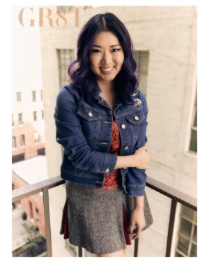 Tricia Fukuhara Instagram - Thank you @gr8tmagazine for featuring me for AAPI Heritage Month! I guess it’s appropriate that I was wearing a galactic dress for the release of your article on #maythe4thbewithyou Read the full interview in their digital issue. ✨🌙

https://www.gr8tmagazine.com/art-culture/tricia-fukuhara

And a huge thanks to all of these lovely, talented peeps 🐣

Photos: @timothyfernandezphotographer
Stylist: @tabitharsanchez
MUA: @pircillapae
Hair Stylist: @rikkigash
Producer: @chrisladywang
Words:   EIC: Anthony Vu Cao
@slatepr @a3artistsagency

#riseofthepinkladies #aapiheritagemonth #apiheritagemonth