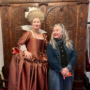 Trine Dyrholm Instagram - Queen Anne & Queen Annie @annieruthsymons You are a legend 🔥Thank you and your wonderful team for all the extraordinarily beautiful costumes for me and my King: The Amazing @tonycurran ❤️🔥 #maryandgeorge @skytv @nowtv
