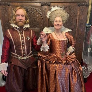 Trine Dyrholm Instagram - Queen Anne & Queen Annie @annieruthsymons You are a legend 🔥Thank you and your wonderful team for all the extraordinarily beautiful costumes for me and my King: The Amazing @tonycurran ❤️🔥 #maryandgeorge @skytv @nowtv