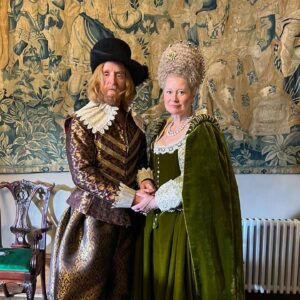 Trine Dyrholm Instagram - Queen Anne & Queen Annie @annieruthsymons You are a legend 🔥Thank you and your wonderful team for all the extraordinarily beautiful costumes for me and my King: The Amazing @tonycurran ❤️🔥 #maryandgeorge @skytv @nowtv