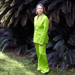 Trine Dyrholm Instagram - Photocall @festivaldecannes The Girl With The Needle #thegirlwiththeneedle 
Suit @soerenleschmidt 💚 
Earrings @vibeharsloef 
Necklace @ninnayork 
Make up @jamiecoombesmua 
Hair @stephanebodin