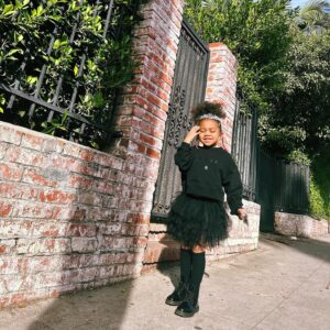 Tristan Mack Wilds Instagram - FOUR. can yall believe the boss baby is four! Happy birthday to our big girl Tristyn! she changed our lives in the most amazing way and we are grateful to God for her as a daughter 🩷

styled by mommy💅🏾
Shirt: @maisonmargiela 
Tutu: Amazon
Sock: Amazon
Shoes: @drmartensofficial 
Hair: @skyesdahlimit (we know the bun is gone Ms. Leah 🫠)

swipe for the only pic she was genuinely happy to take 😩 and her hospital pics 😿