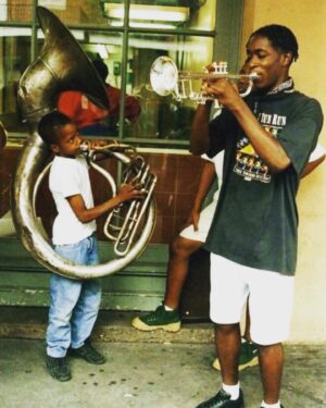Trombone Shorty Instagram - Back in the day to when I was Tuba Shorty for a minute!! #nola #sousaphone