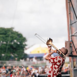Trombone Shorty Instagram - Was proud to hit the @jazzfest festival stage three times this year, with @newbreed_brassband with the tribute to @jimmybuffett and for the #TSOA annual closing set with extra special guest @cyrilneville. thanks to everyone who showed out & see you next year: same time, same place. 
📷: @katielarocca