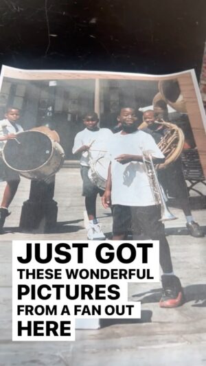 Trombone Shorty Instagram - Just received these wonderful pictures from a fan here in Utrecht. Considering that we lost so many pictures like these because of hurricane Katrina, it’s a blessing to be able to see these memories once again.  Many thanks to Matijn Molenaar 🙏🏾#riptrumpetblack
