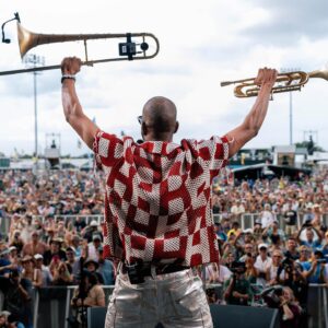 Trombone Shorty Instagram - Was proud to hit the @jazzfest festival stage three times this year, with @newbreed_brassband with the tribute to @jimmybuffett and for the #TSOA annual closing set with extra special guest @cyrilneville. thanks to everyone who showed out & see you next year: same time, same place. 
📷: @katielarocca