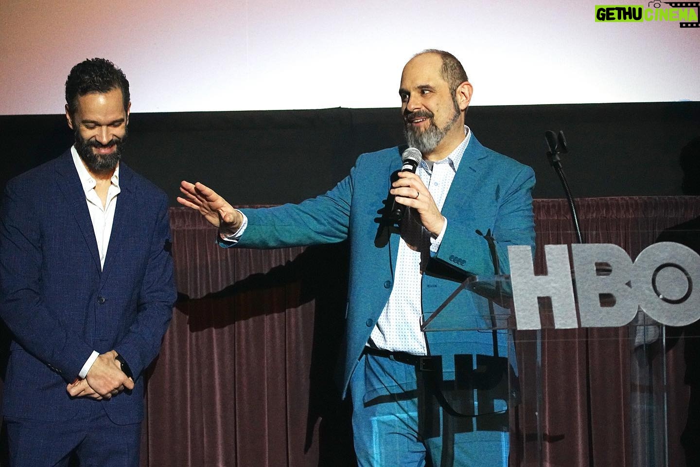 Troy Baker - 105.7K Likes - Just a few of the magical moments captured at last night’s @hbomax #thelastofus premiere. What we started ten years ago is now also in the loving, skilled and very capable hands of Craig, Pedro, Bella and the entire cast/crew of this truly amazing show. For those who have been with us, thank you. You are the reason why we’re here. For those who now join us, welcome. The journey starts for all of us Sunday night.
Stylist - @wymanchang
Jacket - @alexandermcqueen
Turtleneck - @sandroparis
Pants - @ysl
Watch - @panerai
Shoes - @ferragamo