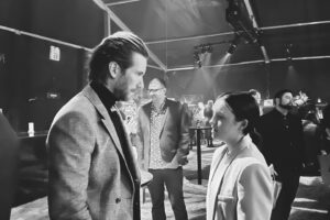 Troy Baker Instagram - Just a few of the magical moments captured at last night’s @hbomax #thelastofus premiere. What we started ten years ago is now also in the loving, skilled and very capable hands of Craig, Pedro, Bella and the entire cast/crew of this truly amazing show. For those who have been with us, thank you. You are the reason why we’re here. For those who now join us, welcome. The journey starts for all of us Sunday night. 

Stylist - @wymanchang
Jacket - @alexandermcqueen 
Turtleneck - @sandroparis 
Pants - @ysl 
Watch - @panerai 
Shoes - @ferragamo
