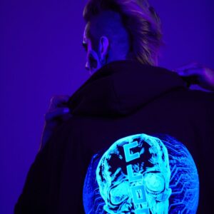 Troy Baker Instagram - This was a real treat and totally worth the two hours in the chair. (Shout out to @jessiebishopmakeup !)
This line is a good reminder that life is precious. 
That it’s beautiful.
That I should cherish it.
To not be afraid of the darkness. 
To be brave enough to stare it in the face and say “You’re cute...but not today.”

Check out the rest of the line. 
Link in my story.