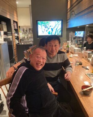 Tsurube Shofukutei Instagram - 阪神久慈さんに会いました。WBCが決勝行った日、話が盛り上がりました。良かった良かった。