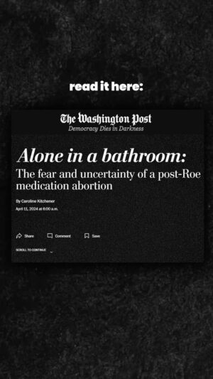 Tudor Dixon Instagram - The Washington Post glorifies abortion at home and alone. This is what they keep telling you is the same as taking an Advil. 

The reality is lasting trauma - “I felt like a monster”