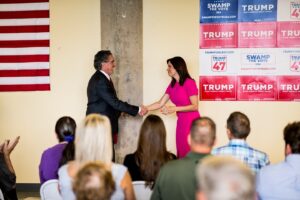 Tudor Dixon Instagram - I was honored to welcome @dougburgum and @firstladynd to Grand Rapids today for the opening of the official Trump 47 Force office!