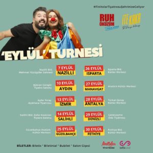 Tuğçe Karabayır Instagram - Buyursunlar efendim🧿🥹 İşte turne takvimimiz🙏🏼🍀 Bekliyorummmm hepinizi
  Sizinle hangi şehirde tanışacağız ?🤭
#finitolartiyatrosuşehrinizegeliyor